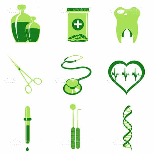 Abstract Medical Items Icon Set